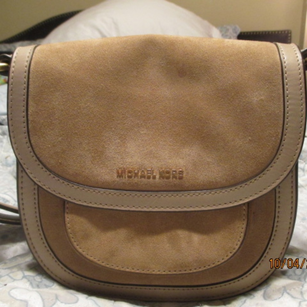 Michael Kors Suede and Leather Crossbody